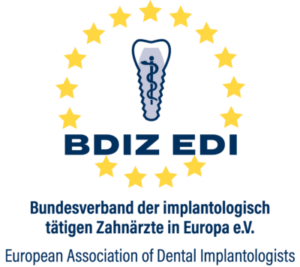 Siegel der Mitgliedschaft im Bundesverband der implantologisch tätigen Zahnärzte in Europa e.V. (BDIZ)